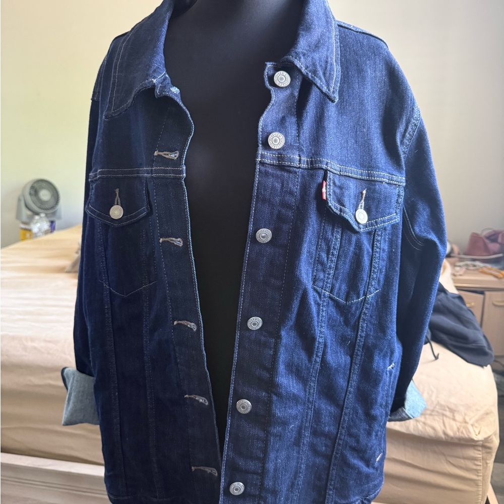 Dark Blue Denim Jacket - Levi's Inspired Style